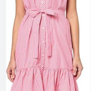 Tommy Hilfiger Pink and White Striped Dress